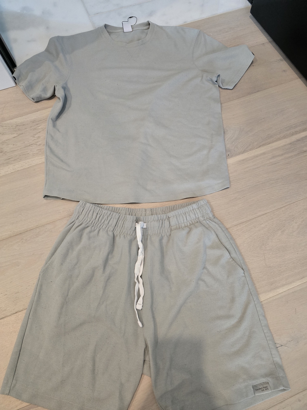 Zara Casual Two-Piece Lounge Set in Light Sage